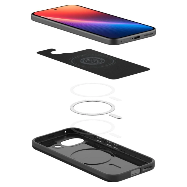 Puzdro Spigen Thin Fit Mag MagSafe pre Google Pixel 9a, čierne