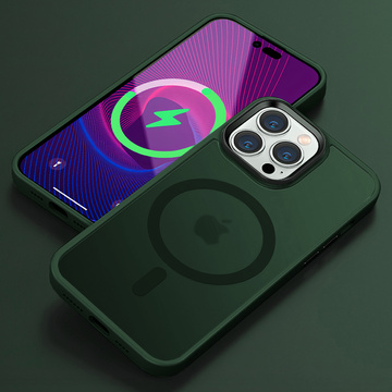 Etui ochronne na telefon MagMat Case do MagSafe do Apple iPhone 13 Pro Matte Green + Szkło
