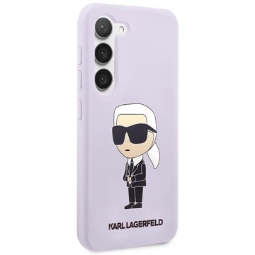 Etui Karl Lagerfeld KLHCS23MSNIKBCU do pevného obalu Samsung Galaxy S23 Plus S916 silikónový Ikonik