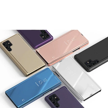 Чохол Clear View для Samsung Galaxy S23 Ultra flip cover рожевий