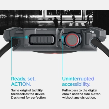 ЧОХОЛ ДЛЯ APPLE WATCH 10 (46 ММ) ТЕМНО-СІРИЙ SPIGEN RUGGED ARMOR