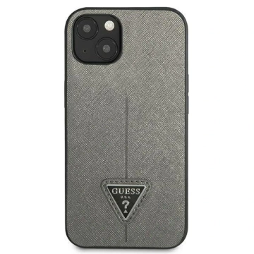 Etui Guess GUHCP13SPSATLG до Apple iPhone 13 Mini 5,4" srebrny/silver hardcase SaffianoTriangle Logo