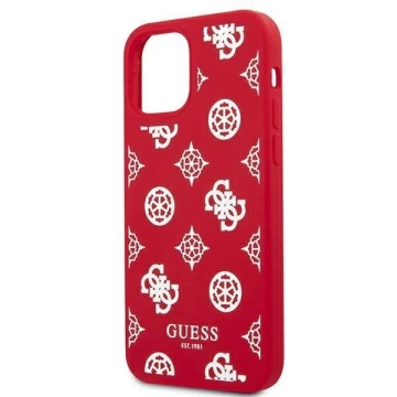 Guess GUHCP12LLSPEWRE iPhone 12 Pro Max 6,7" černý/červený pevný obal Peony Collection