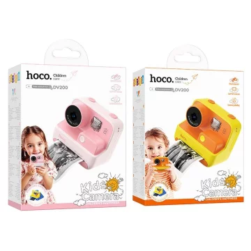 HOCO Aparat Fotograficzny Dziecięcy z Drukarką DV200 Różowy