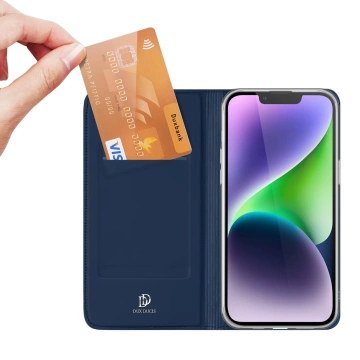Чохол Dux Ducis Skin Pro для iPhone 15 Plus з клапаном і гаманцем - синій