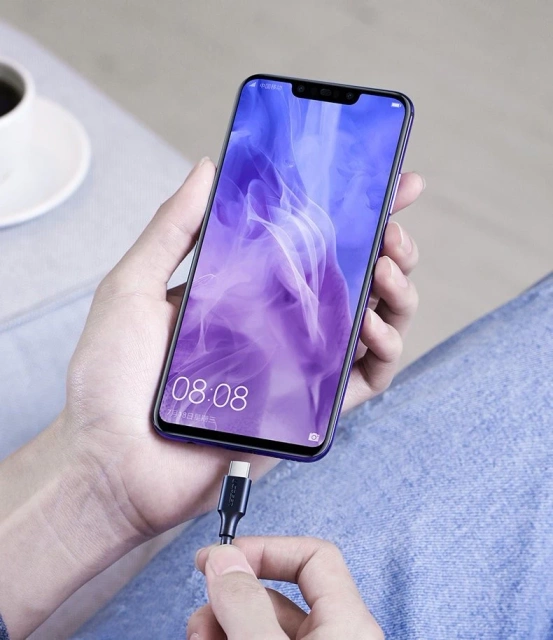 Uzelený kábel USB – USB typu C 480 Mb/s 3 A 1,5 m čierny (US287 60117)