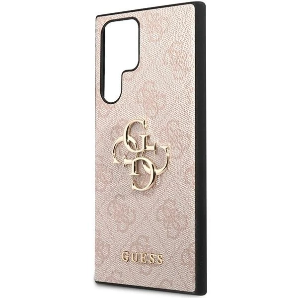 Guess GUHCS23L4GMGPI case for Samsung Galaxy S23 Ultra S918 pink/pink hardcase 4G Big Metal Logo