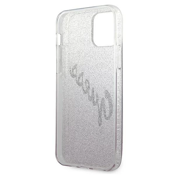 Guess GUHCP12SPCUGLSPI iPhone 12 mini 5,4" różowy/pink Hardcase Glitter Gradient Script