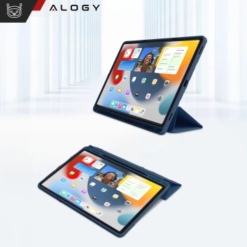 Obal pre Apple iPad 10. generácie. 10,9" puzdro na tablet 2022 Alogy Smart Case držiak na ceruzku námornícka modrá
