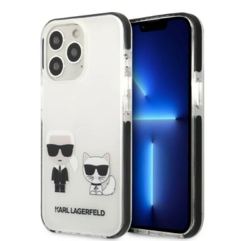 Ochranné puzdro na telefón Karl Lagerfeld KLHCP13LTPEKCW pre Apple iPhone 13 Pro / 13 6,1" pevné puzdro biele/biele Karl