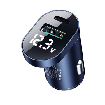 Joyroom C-A17 USB Car Charger USB-C 42.5W QC PD AFC SCP Dark Blue