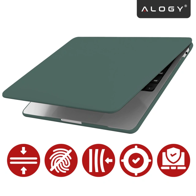 Etui do Apple MacBook Air 13 / 13.3" 2018–2021 (M1 A2337/A2179/A1932) – elastyczna, matowa obudowa ochronna, lekka i odporna – Alogy AirGuard™ Zielony