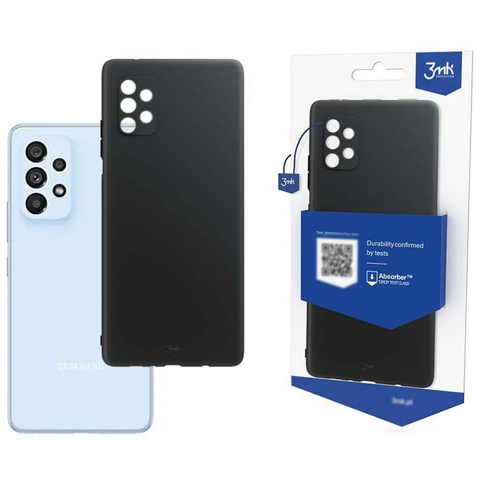 Matné puzdro Odolný kryt telefónu 3mk Matné puzdro pre Samsung Galaxy A53 5G čierne sklo