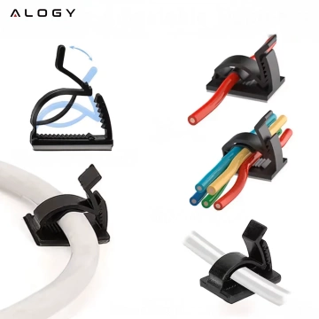 Samolepiace spony x100 stolový organizér káblov organizéry káblov šnúry pre stolný stôl 3M Alogy páska [100ks]