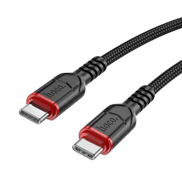 HOCO kábel Type-C do Type-C X59 3m čierny PD 60W 3A nylonový opletený