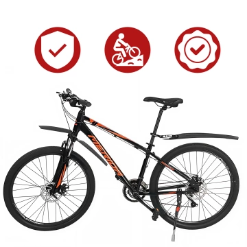 Plošinové pedály pro MTB kola, hliník 9/16" Černá hliníková sada [2 ks]