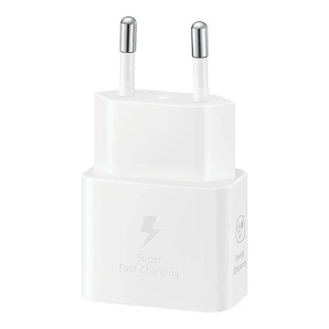 Samsung EP-T2510NWEGEU 25W SFC USB-C GaN wall charger - white