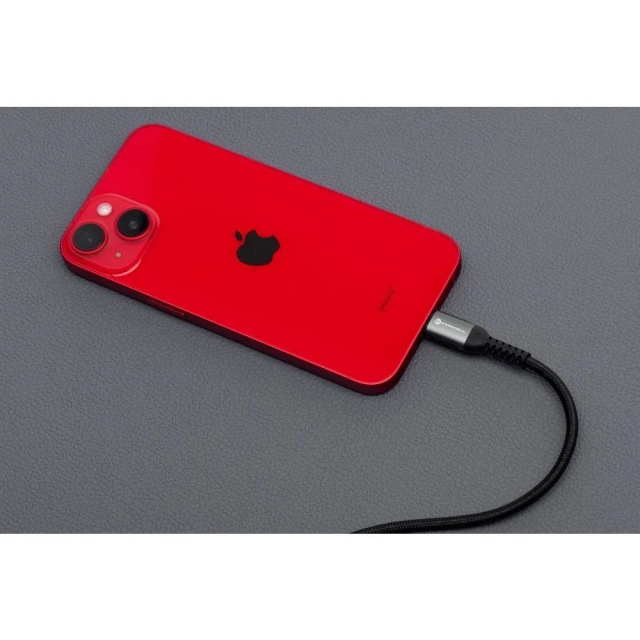 Кабель USB-C 27 Вт 2 м Forcell Lightning PD нейлоновий для ноутбуків, ПК, смартфонів