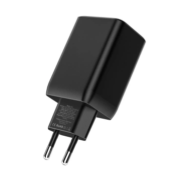 C65W 3-PORTOVÁ síťová nabíječka PD65W/QC3.0 2-USB-C porty 1 USB-A port Černá