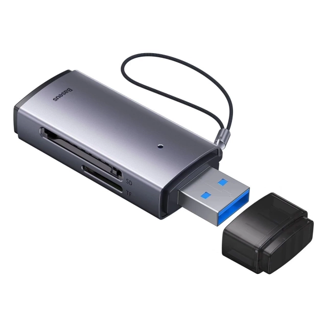 Baseus Lite Series adapter SD / TF USB card reader grey (WKQX060013)