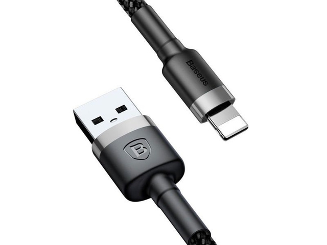 Kábel 2m Baseus Keviar USB Lightning do iPhone iPad iPod 1.5A Czarny
