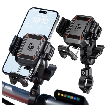 Držák na motorku KEWIG M11B pro telefon s QC 3.0 15W Qi nabíječkou černý