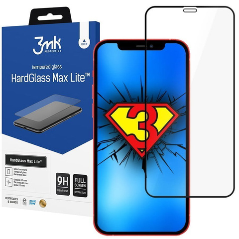 3mk HardGlass Max Lite tempered glass for iPhone 12/ 12 Pro Black