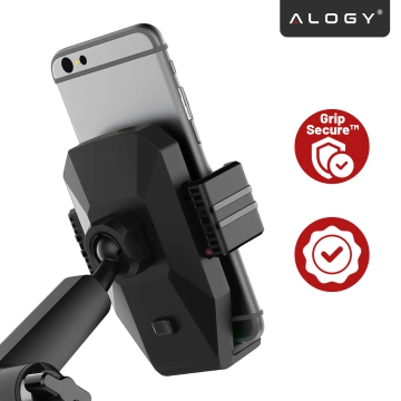 Car Phone Holder 7.2" for Truck Bus Lorry Excavator Car Long 43cm for Windshield Cockpit Alogy Black