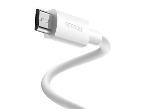Kabel 1.5m Baseus przewód x2 USB - micro USB 2.1A White