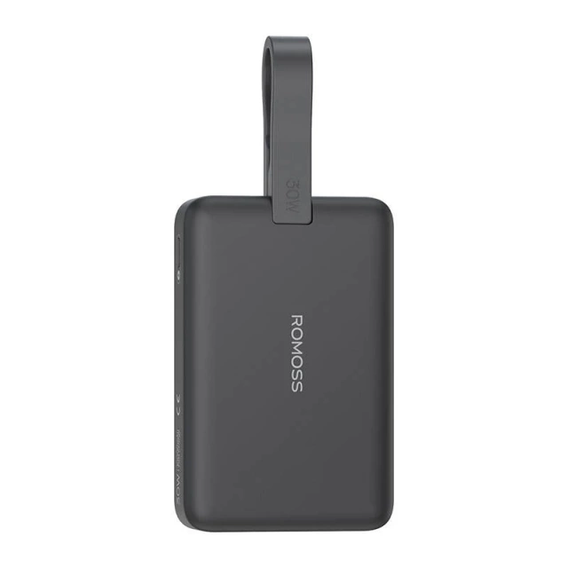 Зовнішній акумулятор Romoss WMS10 10000mAh 30W, чорний – магнітна та швидка зарядка