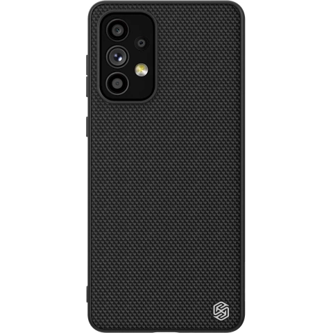 Nillkin Textured Case a durable reinforced case with a gel frame and nylon on the back of the Samsung Galaxy A73 black
