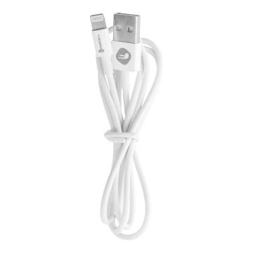 USB to Lightning Cable Forcell 1m 1A TPE White iPhone iPad AirPods