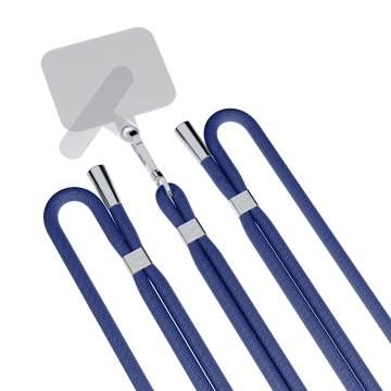 Univerzální šňůrka na chytrý telefon 3mk EasyClip tmavě modrá (stříbrná)
