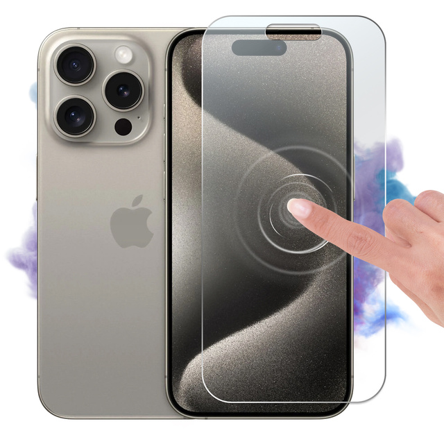 Hybrid glass for Apple iPhone 15 Pro for the screen Alogy Flexi Glass 9H flat for the screen