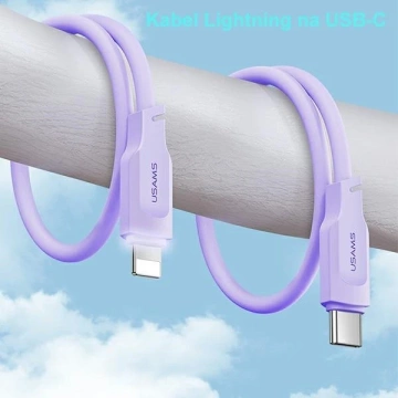 Kabel USMAS USB-C mit Lightning PD Fast Charging Lithe Series 1,2 m schwarz