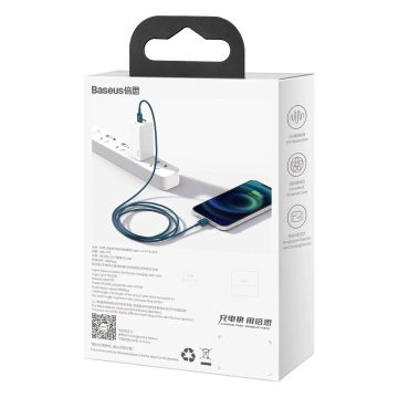 Кабель USB-C до Lightning Baseus Superior Series, 20W, PD, 2m (niebieski)
