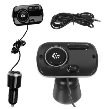 Transmiter FM Ładowarka samochodowa Bluetooth 2x USB QC 3.0 MP3 Quick Charge Czarny