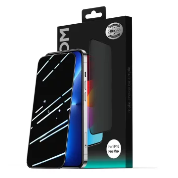 Szkło Joyroom iPhone 16 Pro Max Prywatyzujące Dustproof Czarna Ramka