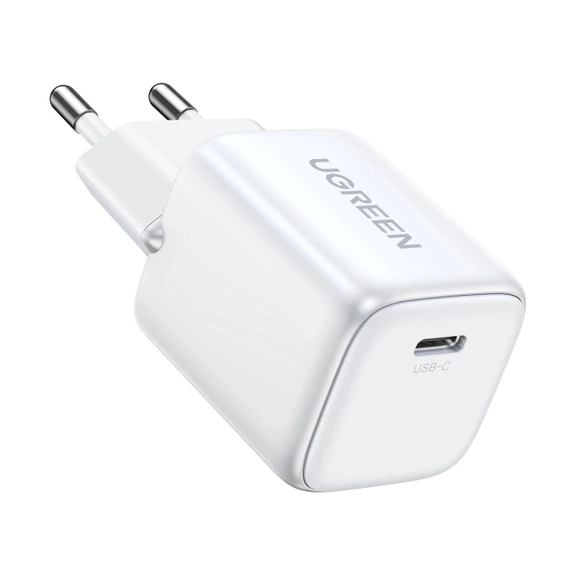 Ugreen Nexode mini GaN 20W sieťová nabíjačka USB-C PD 3.0 / QC 4.0 – biela
