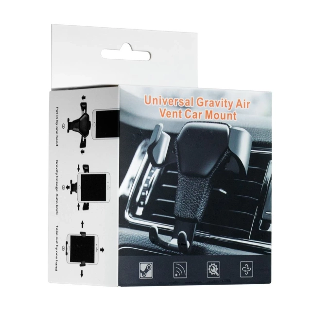 Car Holder H01 gravitational car holder for the air vent black