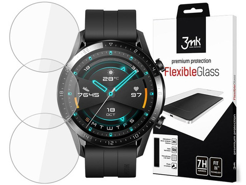 Sklo 3mk x3 Flexible Glass 7H pre Huawei Watch GT 2 46mm