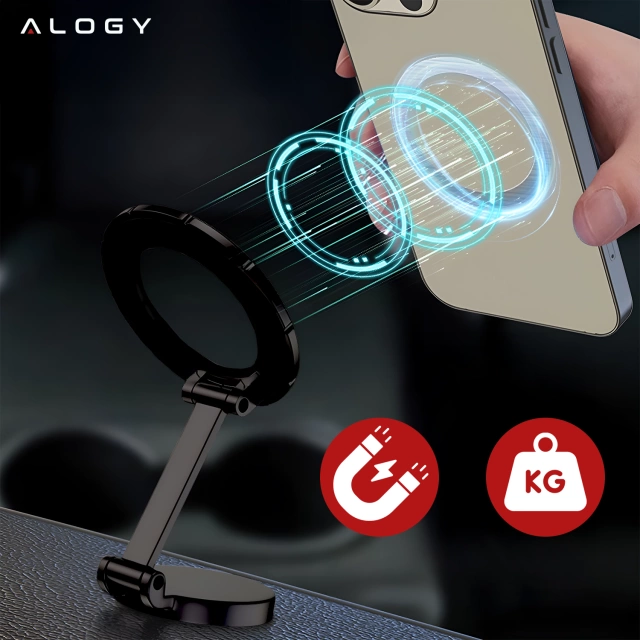 Alogy Car Holder for MagSafe Magnetic Phone Holder for Car Dashboard Black