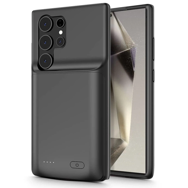 Etui Powercase 5000mAh für Samsung Galaxy S24 Ultra Schwarz