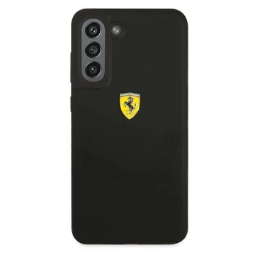 Pevné pouzdro Ferrari pro Samsung Galaxy S21 FE černo/černý silikon