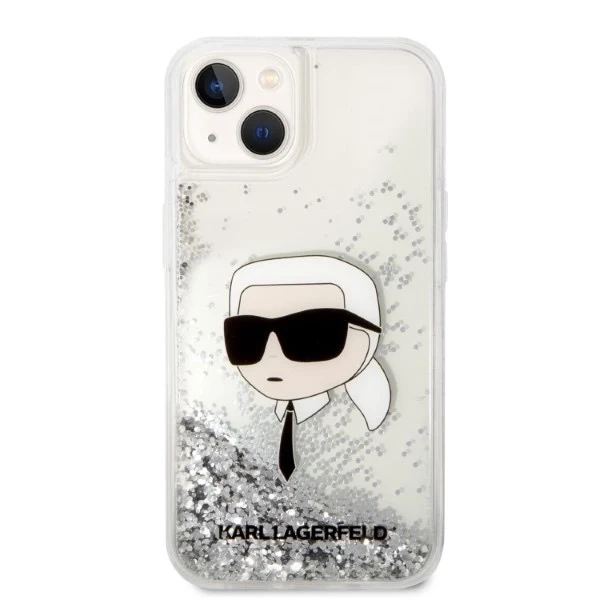 Etui Karl Lagerfeld KLHCP14MLNKHCH na iPhone 14 Plus 6,7" pevné puzdro Glitter Karl Head