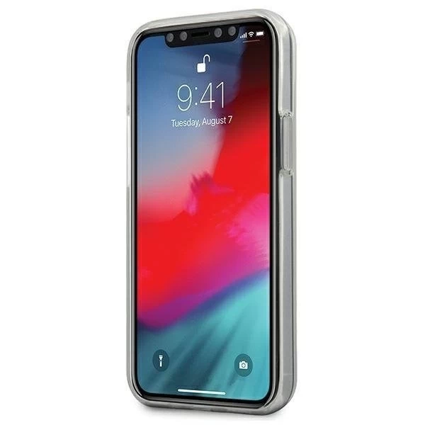 Guess GUHCP12SPCUCTLBK iPhone 12 mini 5,4" čierne/čierne pevné puzdro Triangle Collection