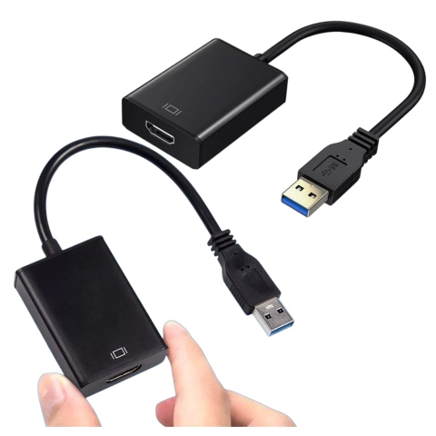 USB 3.0 zu HDMI Alogy Adapter Full HD 1080P 60HZ Hub Konverter Schwarz
