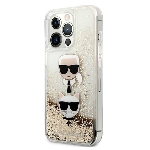 Etui Karl Lagerfeld KLHCP13XKICGLD для iPhone 13 Pro Max 6,7" жорсткий чохол Liquid Glitter Karl
