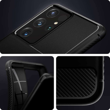 Etui Spigen Rugged Armor do Samsung Galaxy S21 Ultra Matte Black