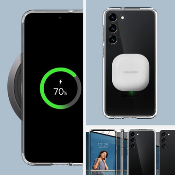 Ochranné puzdro Spigen Ultra Hybrid na telefón pre Samsung Galaxy S23 Crystal Clear
